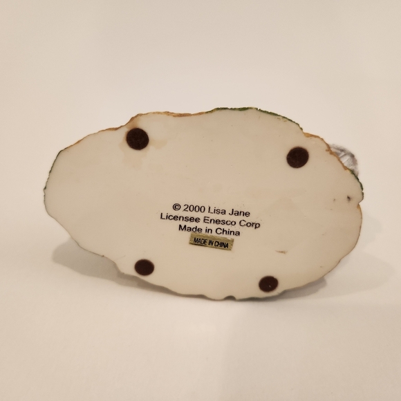 Lisa Jane Sleeping Fairy with Flower Swan Rare Vintage Enesco Figurine - Picture 7 of 7